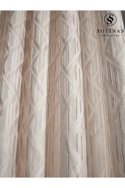 Solinas Collection Lorenza Krem – Perdea din pliuri dense, tip nurcă, 1x3 – O singură aripă
