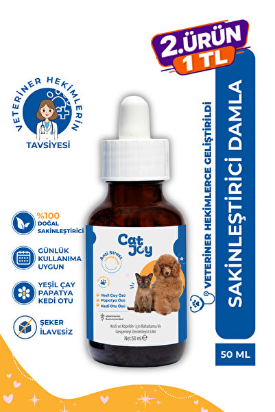 CATJOY Kedi ve Köpekler için %100 Doğal Sakinleştirici Anti Stress Calming Da...