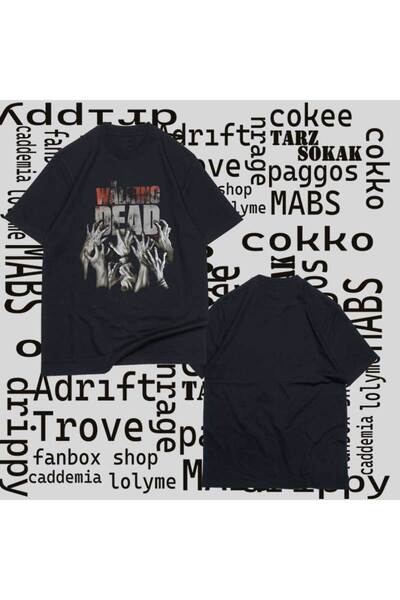 Adrift Kod Presss Unisex Crna Rising The Walking Dead T-shirt 390460tt