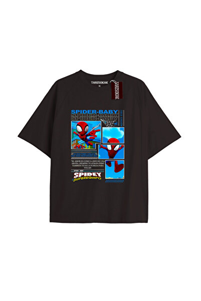 TIMESWASTINGIRL Μπλουζάκι Spider-Man με εκτύπωση εφημερίδας, μοντέλο No Way Home