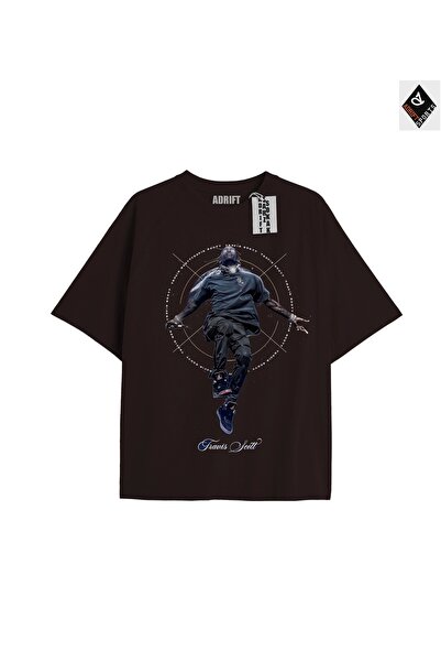 Adrift Tricou unisex oversize negru Travis Scott - Potrivire confortabilă