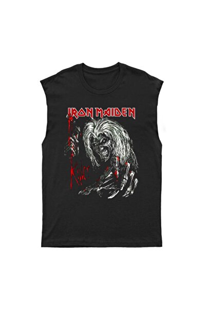 Adrift Iron Maiden - Iron Maiden Kesik Kol Tişört Kolsuz T-shirt Bkt5364