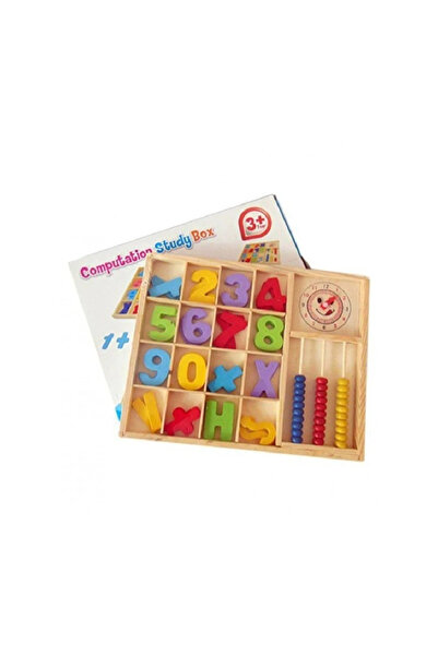 Piccolino Joc educativ socotitoare din lemn, Semne matematice, Ceas, 34 piese...