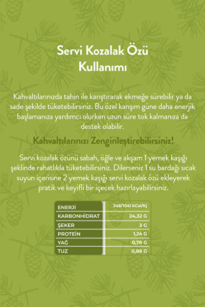 zadelife Servi Kozalak Özü 315 gr