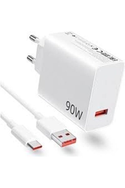 SOLGUN XİAOMİ UYUMLU 90W HİPER ŞARJ TYPE-A TO TYPE-C KABLO SETİ