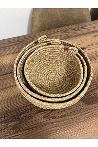 Namteks 25x10-23x9-20x8 Set of 3 Wicker Basket Set Bathroom, Kitchen, Room Or...