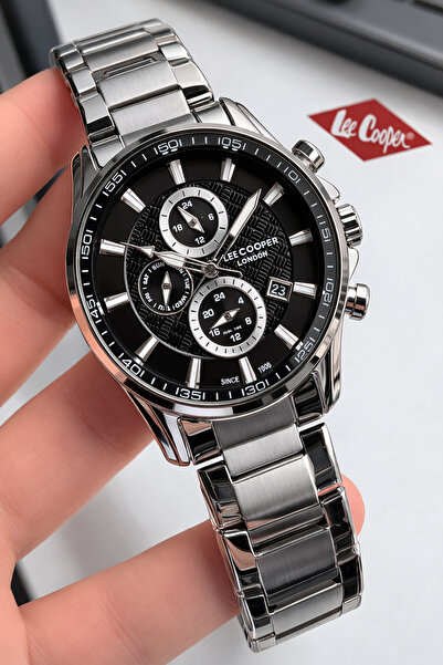 Lee Cooper Italian Design Bracelet Gift Black Dial 2 Year Warranty 5 Atm Men Wristwatch Elc.08327.370