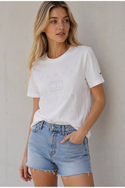 Tommy Hilfiger T-shirt - Regular Metallic C-n - Bleu