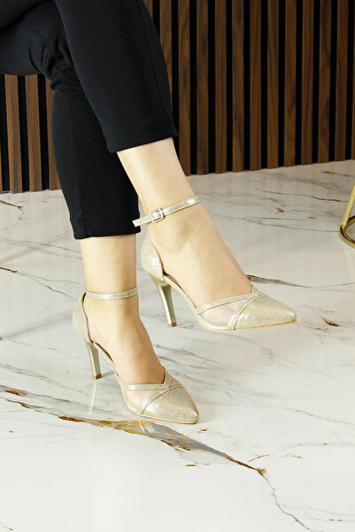 Erkan Saçmacı Liana Dore Mesh Pointed Toe Classic Thin Heeled Shoes