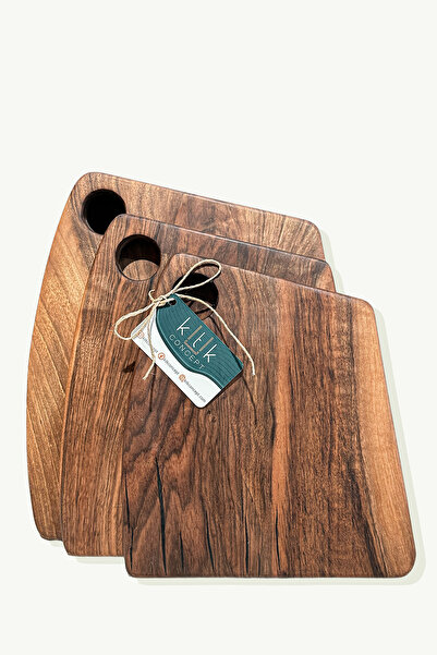 KTK Concept 3'lü Masif Ceviz Kesme ve Sunum Tahtası Seti | 31-28-25 cm