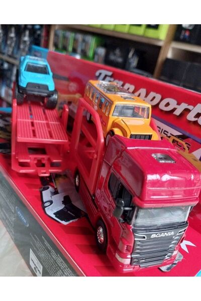 OYUNCAKSAHİLİ SCANİA METAL TIR V8 R730 İKİ KATLI ARABA 26 CM TAŞIYICI 2 MODEL DEMİR ARABA 1.64 DİECAST METAL ÖN BÖLÜM