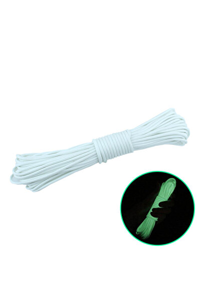 Choice3 5M White Luminous Paracord 9 Core 4mm Outdoor Fluorescent Rope Noctil...