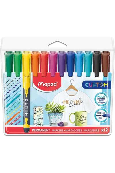 Maped مجموعة أقلام تحديد دائمة 12 لون N734547