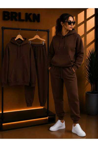 BRLKN Unisex Hooded Tracksuit Set 3 Thread Cotton New Season