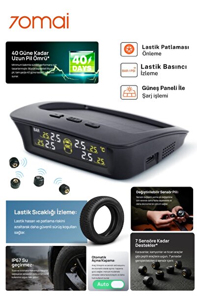 70MAİ T05 Lastik Basınç İzleme Sistemi Lite 2