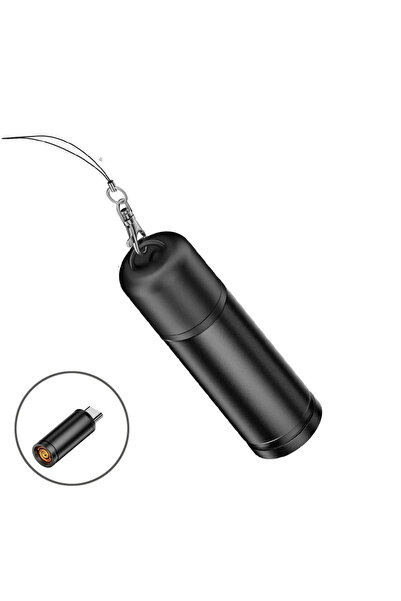 Choice black Type-C Mini Cigarette Lighter Windproof Air Blowing Cigarette Li...