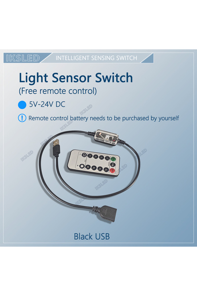 Choice1 Black USB10 5V USB Light Controlled Sensor Switch 12V24V Light Contro...
