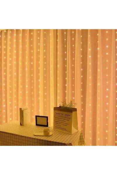 Choice 3M(W)x3M(H) 300 LEDS Warm White Christmas Curtain LED String Lights Ga...