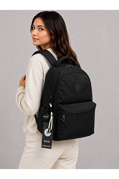 Bevitton 2200 Black Water Resistant Fabric School Bag Unisex School Backpack