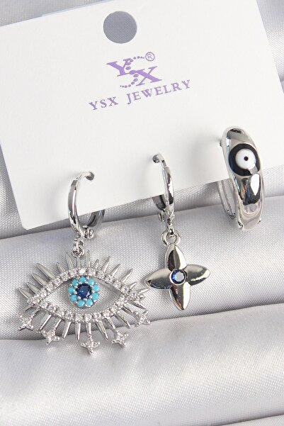 Inure Jewelry النحاس الفضة اللون الزركون حجر العين نموذج عين الشر حبة التفاصي...