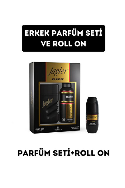 Jagler Klasik Erkek Parfüm 90ml Parfüm+150ml Deodorant+50 ml Roll