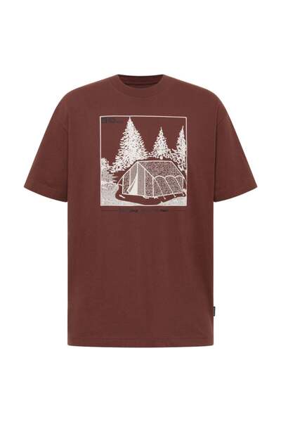 Jack Wolfskin Tricou bărbătesc Freeroamer SS 2025 - Maro - S