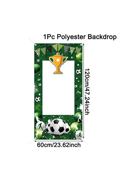 Choice9 60x120cm Soccer Birthday Party Backdrop Football Soccer Theme Birthda...
