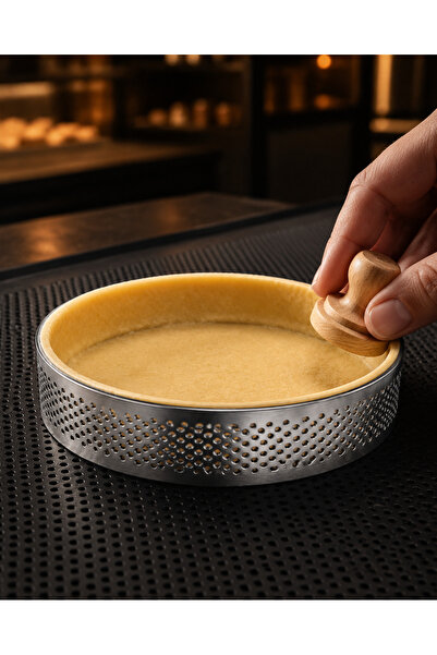 inokstech - Delikli Tart Kalıbı - Yuvarlak 14x2 Cm