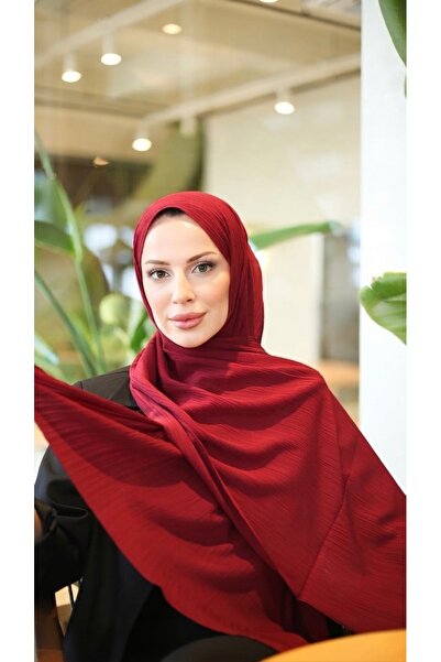 YILDIZ SCARFS Lia Cotton Cotton Shawl - Burgundy