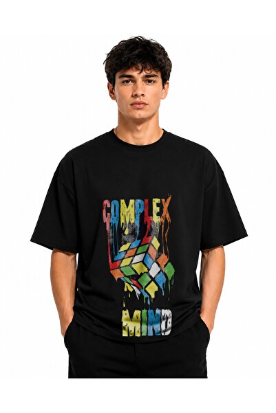 Inscriptie Tricou Unisex Bumbac Premium Casual " Complex mind "