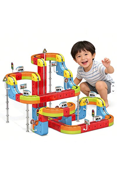 Maglev Train Toy on Magnetic Tracks (229 Items) Multi-Shaped