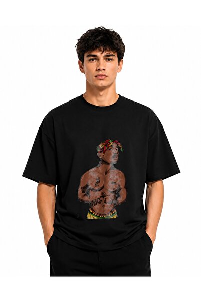 Inscriptie Ουνισέξ Βαμβακερό T-shirt Υψηλής Ποιότητας " Τούπακ Σακούρ - καρτο...