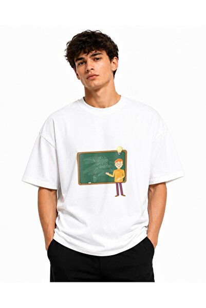 Inscriptie Unisex Premium Cotton Casual T-Shirt "Happy teachers"