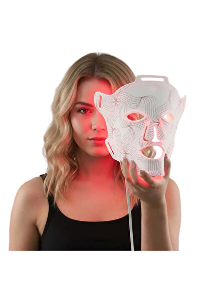 Promagg Masca facială LED anti-îmbătrânire Promagg, Lumină roșie și infraroșie