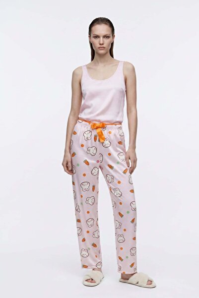 HAKKE Milan Carrot Rabbit Pattern Pajama Bottoms