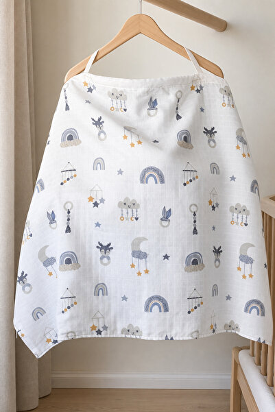 Ponchik 100% Cotton Underwire Double Layer Muslin Nursing Cover Apron – 70X10...
