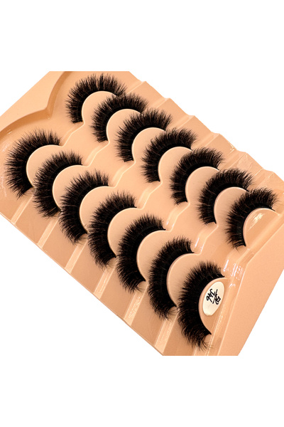 Choice5 7pairs 5DJ46 AMSDCN 7 Pairs Faux Mink Lashes Fluffy Natural Look Fals...