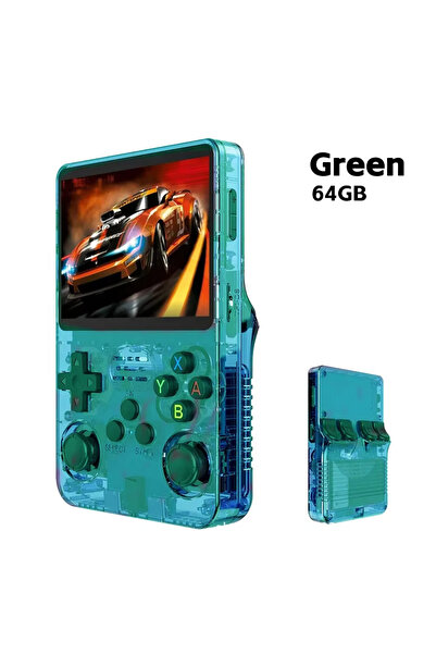 Choice وحدة تحكم ألعاب الفيديو المحمولة الكلاسيكية TR Green 64G R36S بنظام AR...