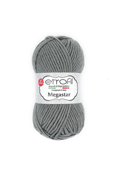 Etrofil Fir de tricotat MegaStar Gri deschis 75% Acril 25% Lână 100g 110m (70...
