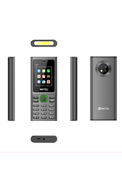 Choice grey MKTEL EXO Feature Phone 1.77" Display 1800mAh Big Battery Bluetoo...