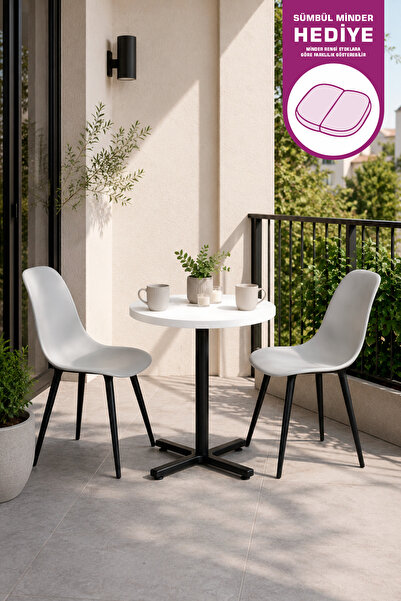 VİLİNZE Eames Sandalye Payas Metal Ayak Mutfak Bahçe Balkon Bistro ve Cafe Ma...