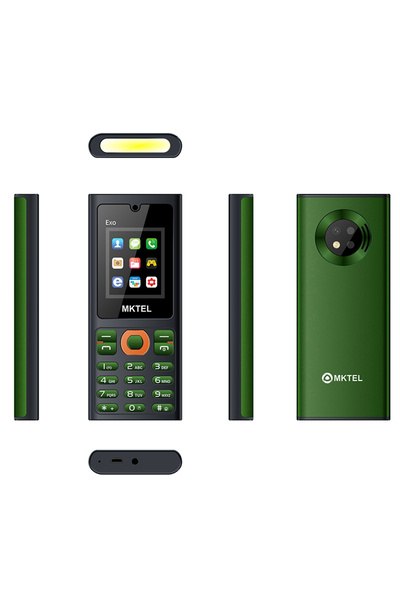 choice2 green MKTEL EXO Feature Phone 1.77" Display 1800mAh Big Battery Bluet...