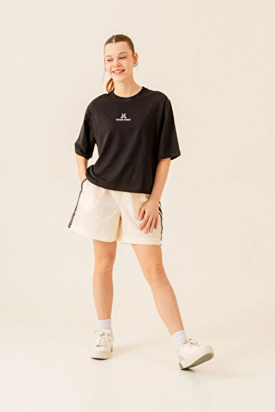 HAUSEkids 9-15 Yaş Design Berceste Kız Çocuk Şortlu Takım-Krem