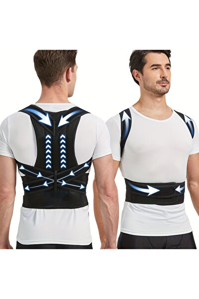 Choice11 XXXL black Back Brace and Posture Corrector for Men and Women Back S...
