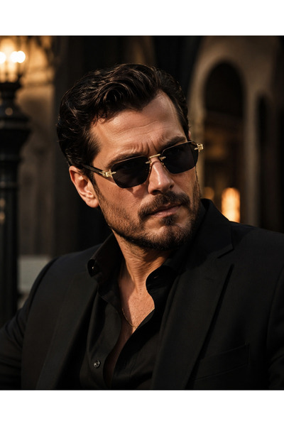BRILLIAEYEWEAR YUESSE Eşref Tek Kare İtalyan Model UV-400 Güneş Gözlüğü