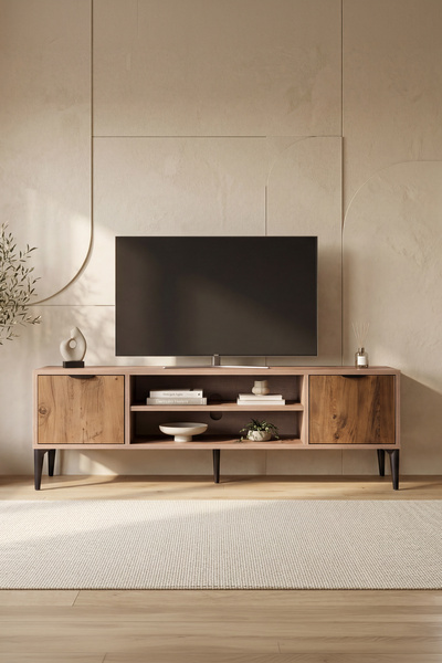SARMOBİ Arden 2 Kapaklı Tv Ünitesi Y:35 G:140 D:40 / Atlas Çam