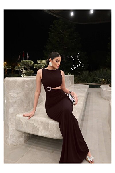 ESRAHELVACI Eh Collection Accessory Detailed Waist Formed Dress