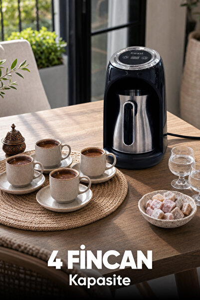 Fressi 4 Fincan Kapasiteli 500W Siyah Türk Kahve Makinesi FR-TK302