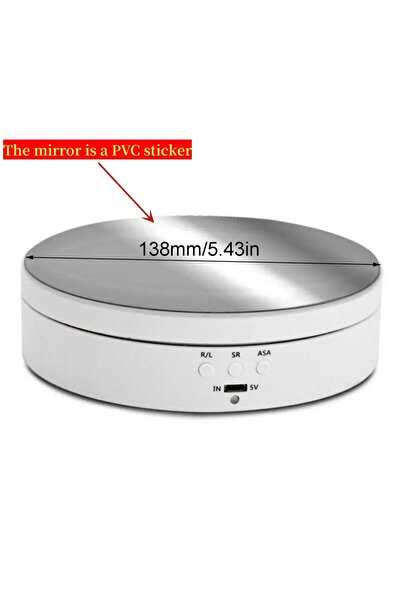 Choice White Electric Rotating Base Display Stand 3 Speeds 360 Degree Turntab...