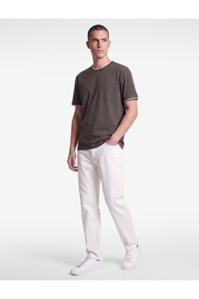 Koton Regular Fit Short Sleeve Cotton Color Contrast Crew Neck T-Shirt